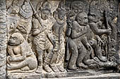 Prambanan - Ramayana reliefs of Shiva Temple. 